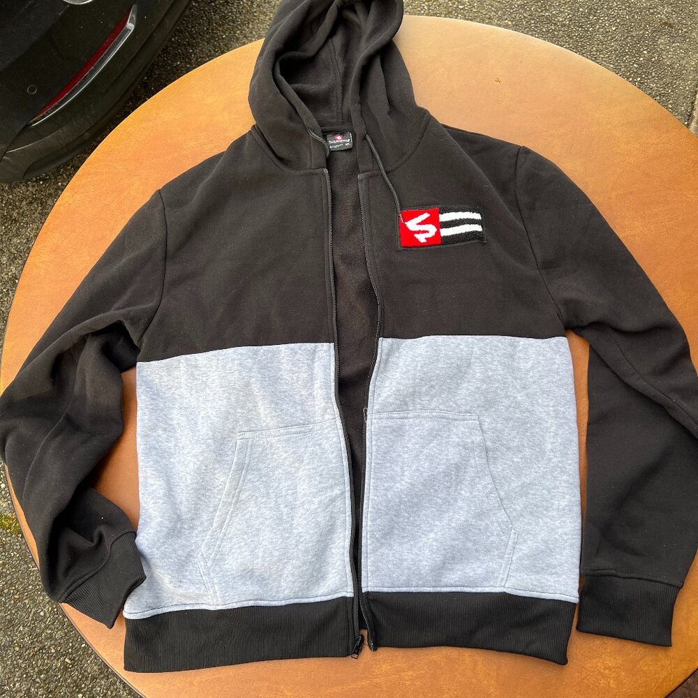 Southpole Men's XL Full Zip Fleece Hoodie Black & Gray #168